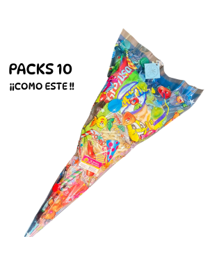 10 CONOS DE CUMPLEAÑOS DE 60CM
