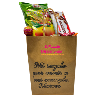 Bolsa papel personalizada cumple.....