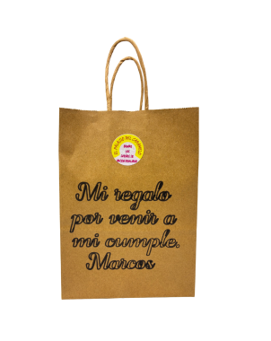 Bolsa papel personalizada cumple.....
