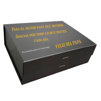 caja dia del padre negra Grande