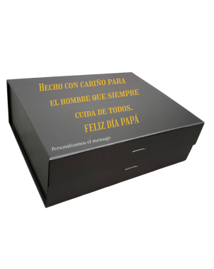 caja dia del padre negra Grande