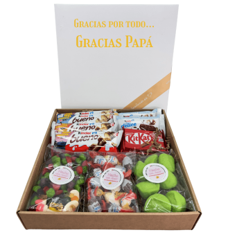 Caja gominola y chocolate DIA del padre