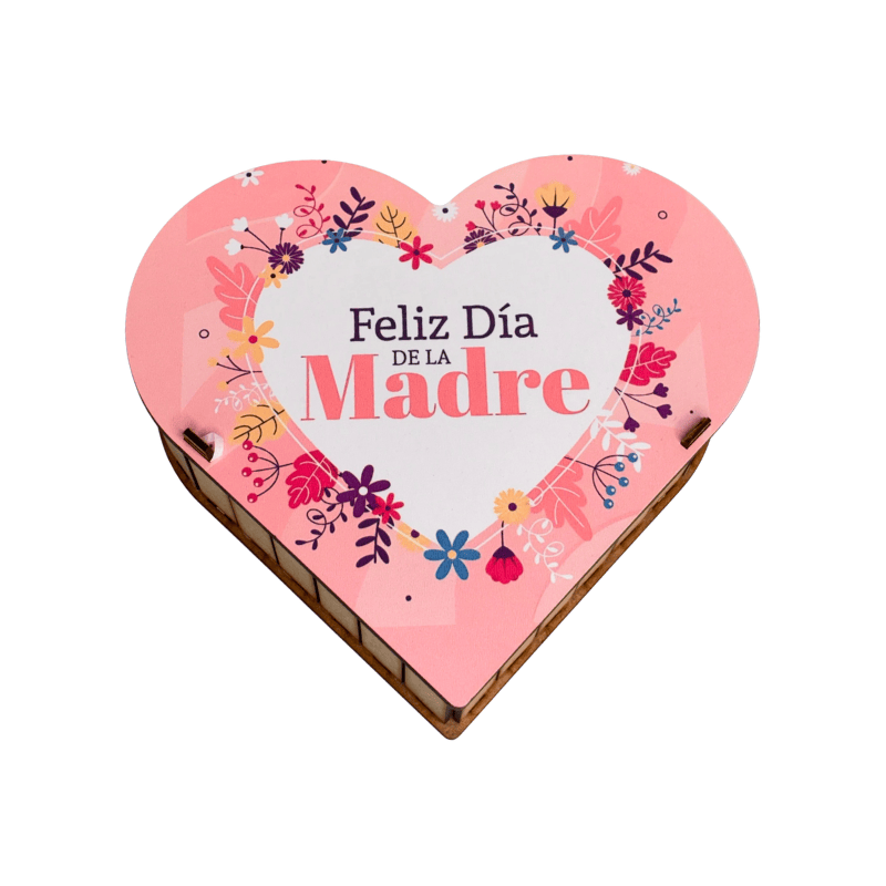 Cajita madera mama 1 rosa
