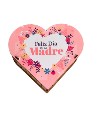 Cajita madera mama 1 rosa