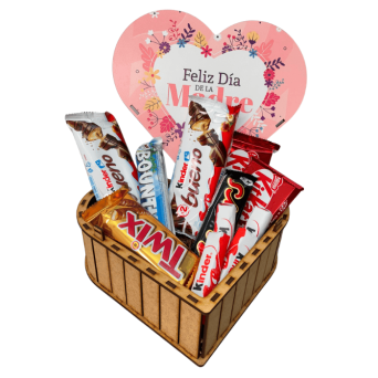 Cajita madera mama 1 rosa