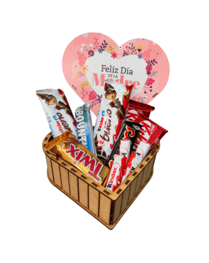 Cajita madera mama 1 rosa