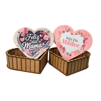 Cajita madera mama 1 rosa
