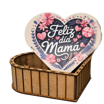 caja mama madera azul