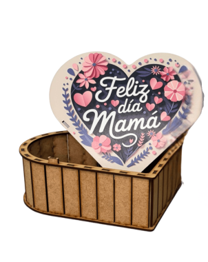 caja mama madera azul