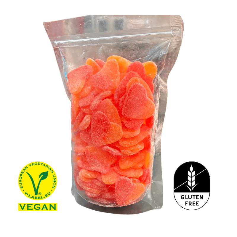 🍑 Corazones de Melocotón Veganos 500g