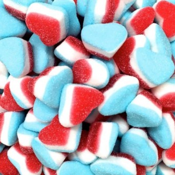 CORAZONES TRICOLOR DE CHUCHES 100G