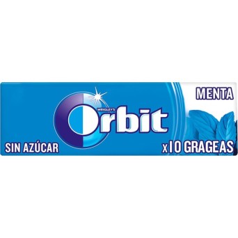 CHICLE ORBIT MENTA 10 PIEZAS