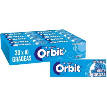 CHICLE ORBIT MENTA 10 PIEZAS