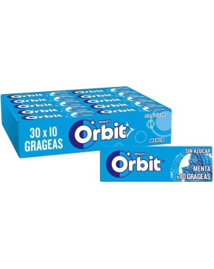 CHICLE ORBIT MENTA 10 PIEZAS