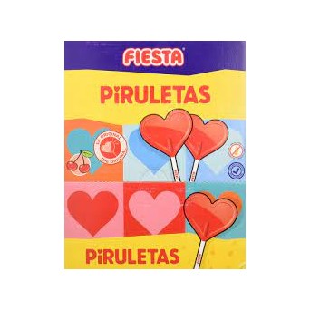 PACKS DE PIRULETAS CORAZON DE CEREZA FIESTA 15 U