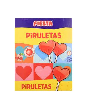 PACKS DE PIRULETAS CORAZON DE CEREZA FIESTA 15 U