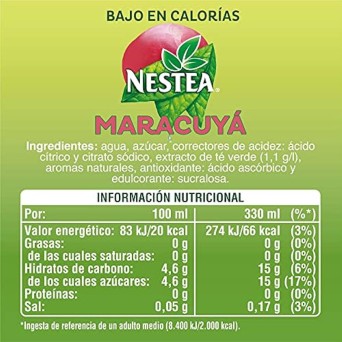 Nestea con té verde al Maracuyá-Mangostán