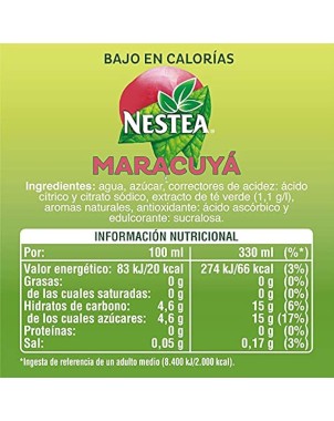 Nestea con té verde al Maracuyá-Mangostán