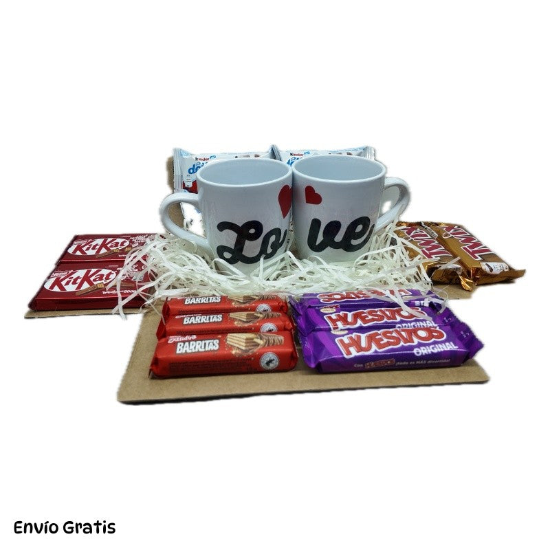 Valentine's Gift Box with Personalized Mugs - A Gift to Share