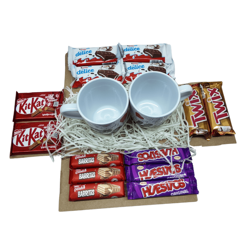 Caja Sorpresa con Chocolates y Tazas | Regalo Personalizado