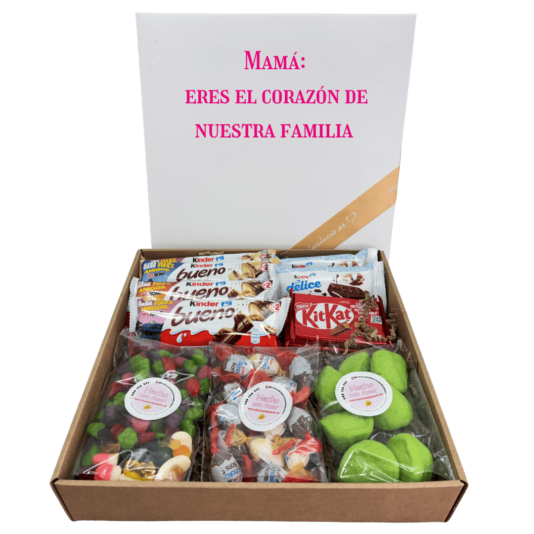 🎁 Caja Regalo Personalizada con Chocolates y Gominolas