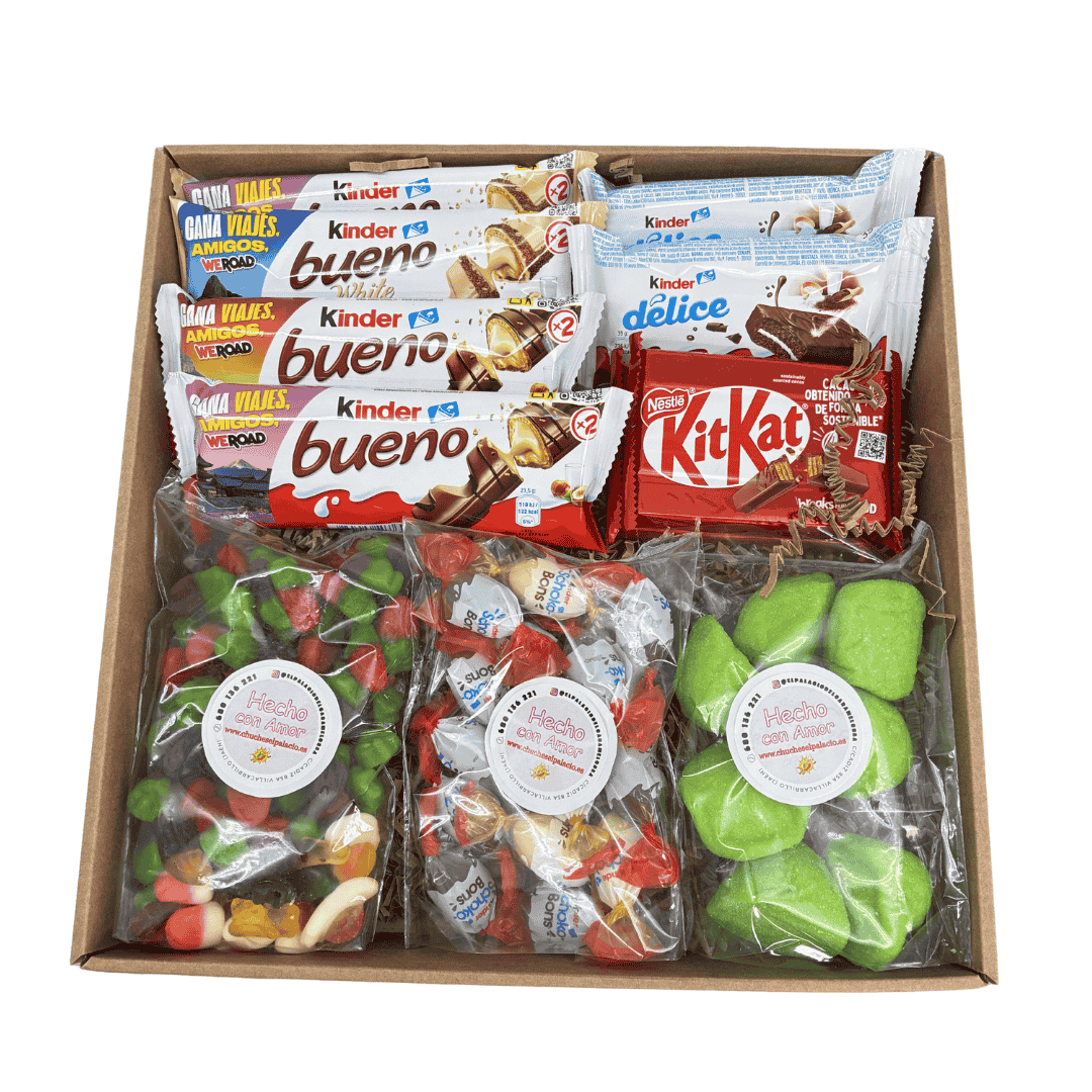 🎁 Caja Regalo Personalizada con Chocolates y Gominolas