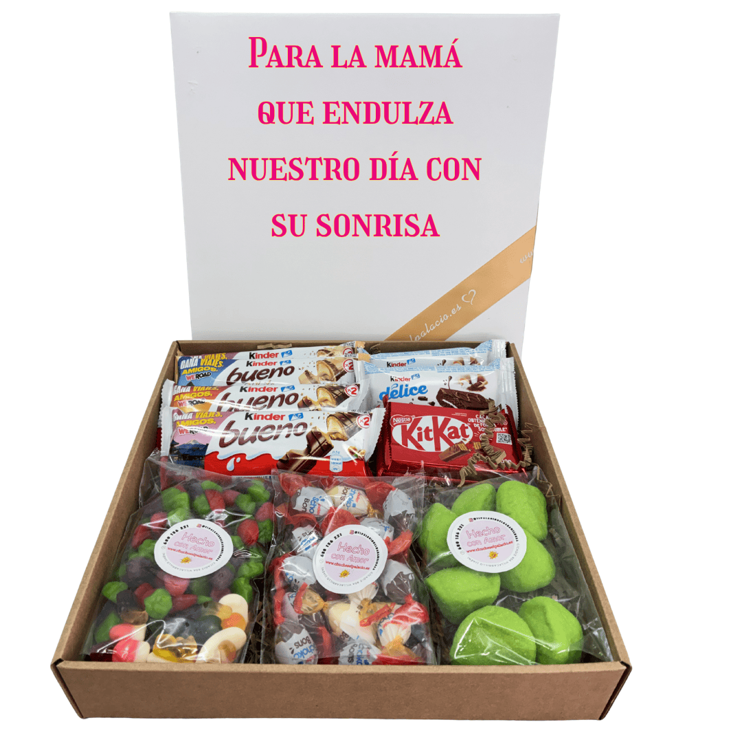 🎁 Caja Regalo Personalizada con Chocolates y Gominolas