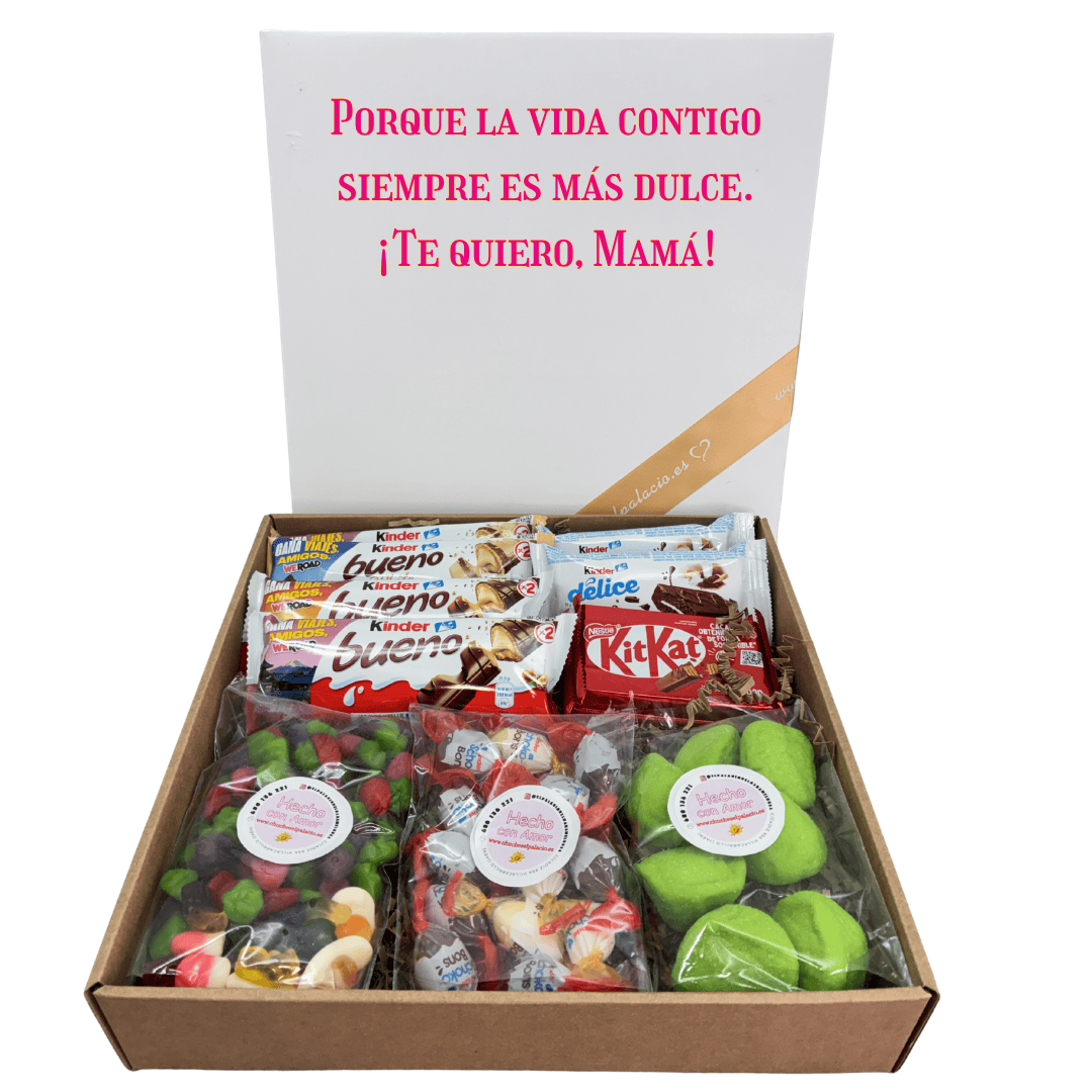 🎁 Caja Regalo Personalizada con Chocolates y Gominolas