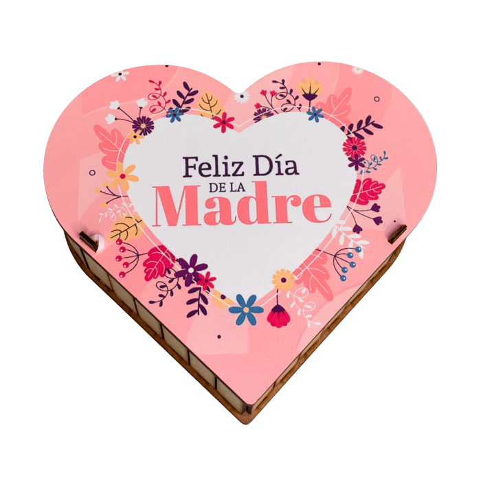 Joyero de Madera Corazón  “Feliz Día de la Madre”