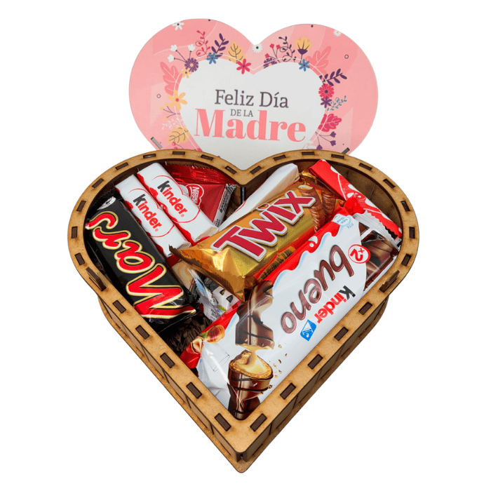 Joyero de Madera Corazón  “Feliz Día de la Madre”