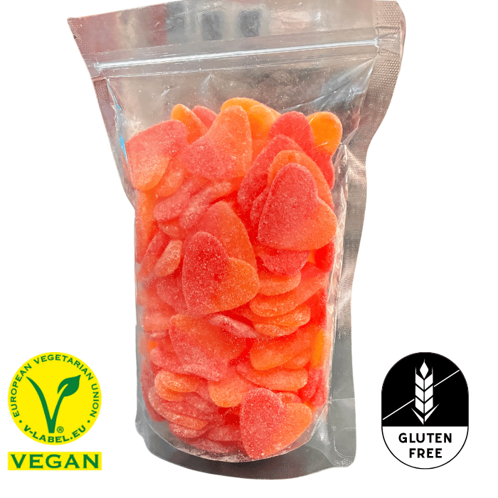 🍑 Vegan Peach Hearts 500g