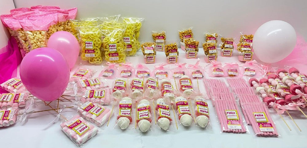 687 MESA DULCE ROSA 80 PIEZAS