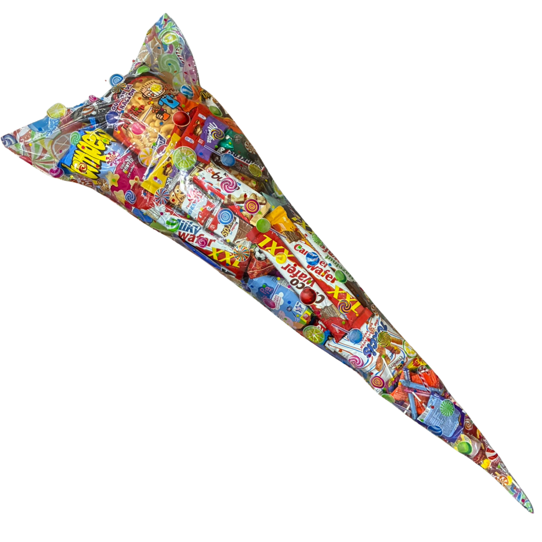 🎁 Cono Gigante de Chuches 150 cm – Regalo de Chocolates y Snacks
