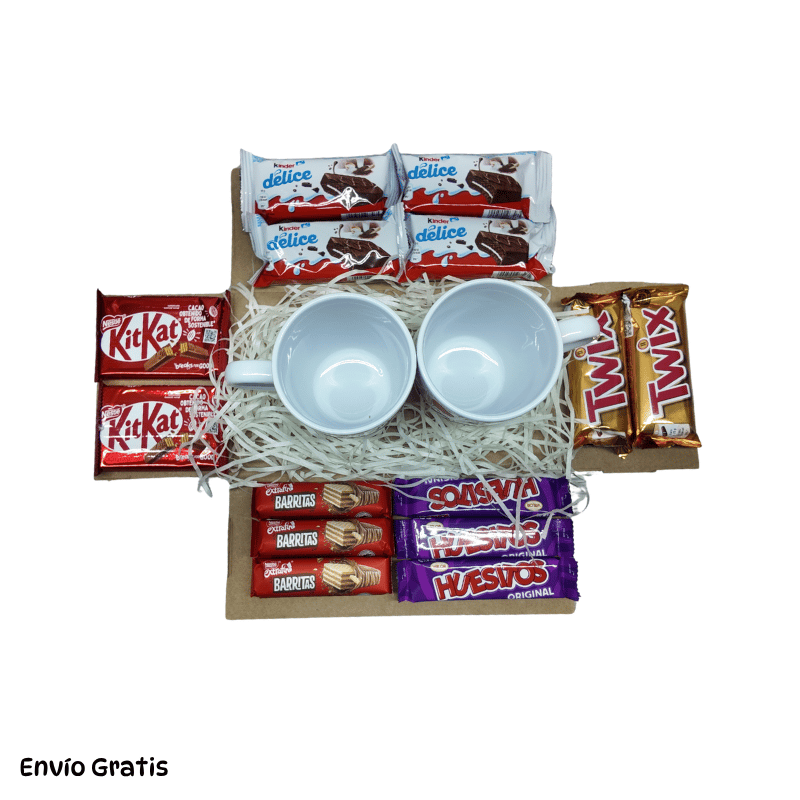 Caja Sorpresa con Chocolates y Tazas | Regalo Personalizado